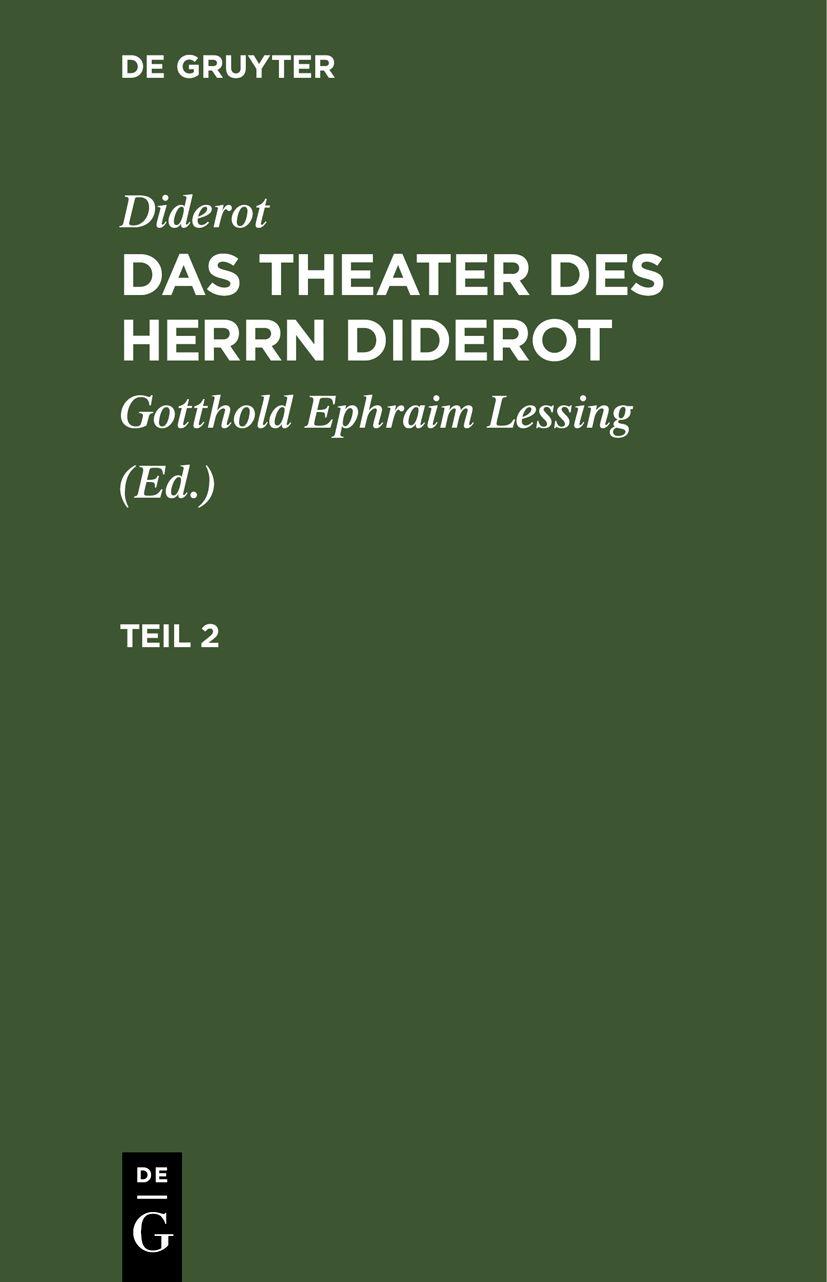 Cover image for Diderot: Das Theater des Herrn Diderot. Teil 2
