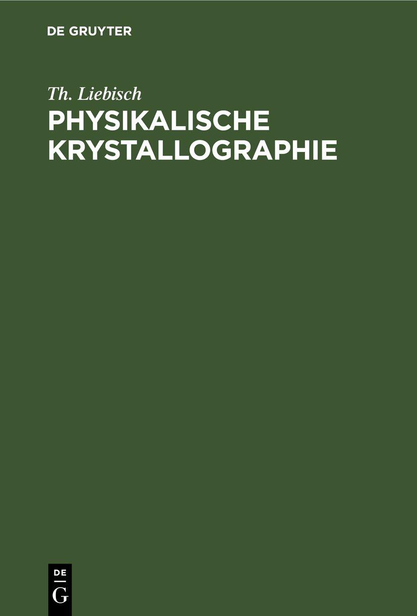 Cover image for Physikalische Krystallographie