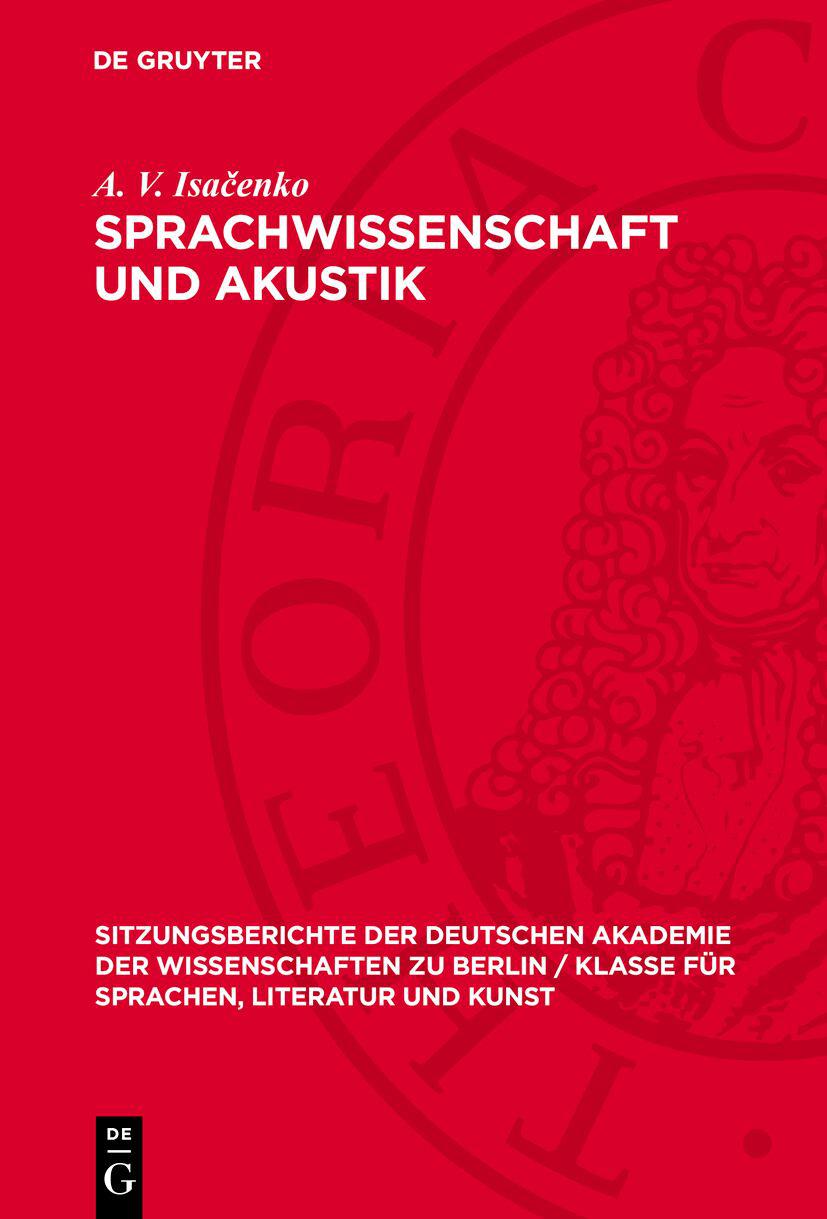 Cover image for Sprachwissenschaft und Akustik
