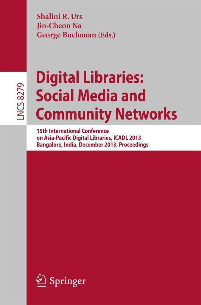 Cover image for Digital Libraries: Social Media and Community Networks