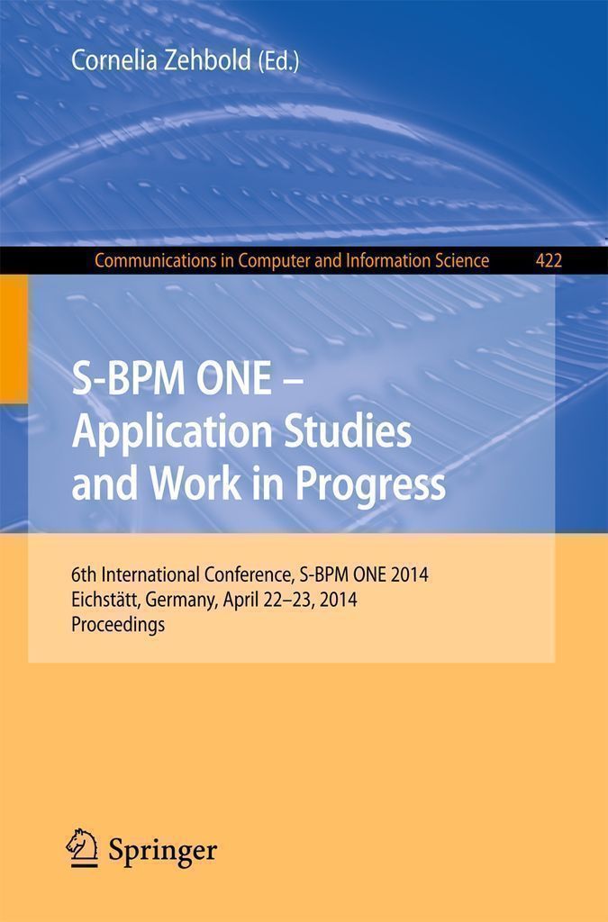 Cover image for S-BPM ONE - Application Studies and Work in Progress