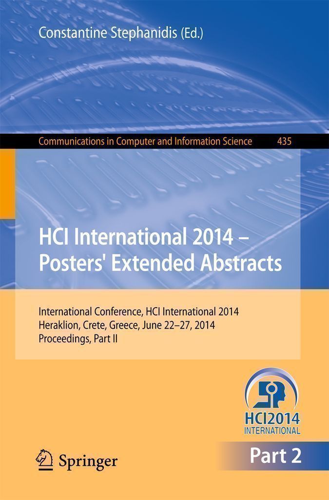 Cover image for HCI International 2014 - Posters' Extended Abstracts