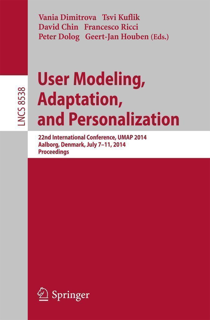 Cover image for User Modeling, Adaptation and Personalization