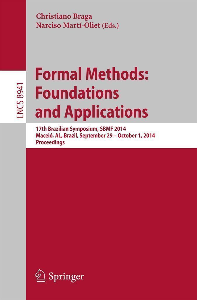 Cover image for Formal Methods: Foundations and Applications