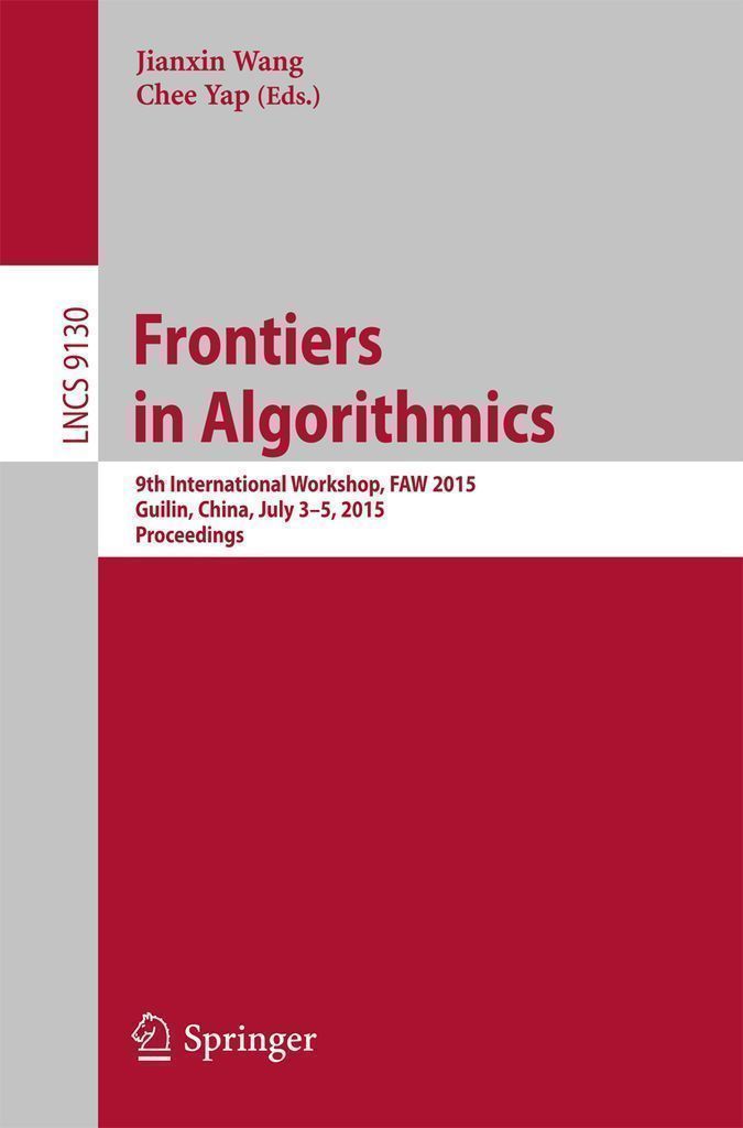 Cover image for Frontiers in Algorithmics