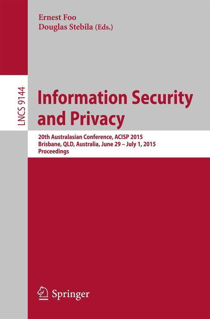 Cover image for Information Security and Privacy