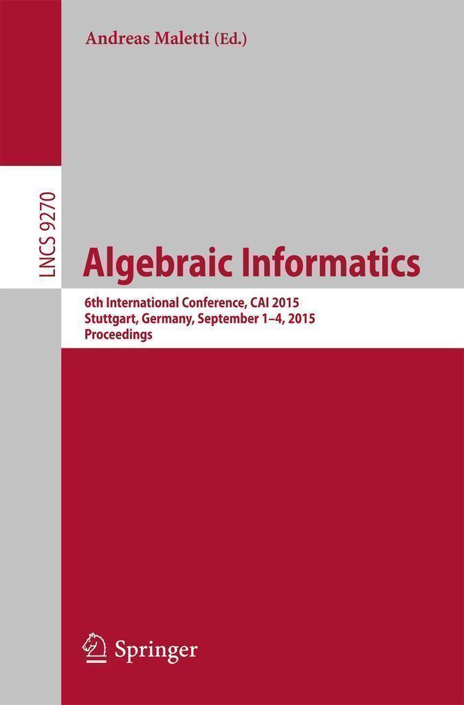 Cover image for Algebraic Informatics