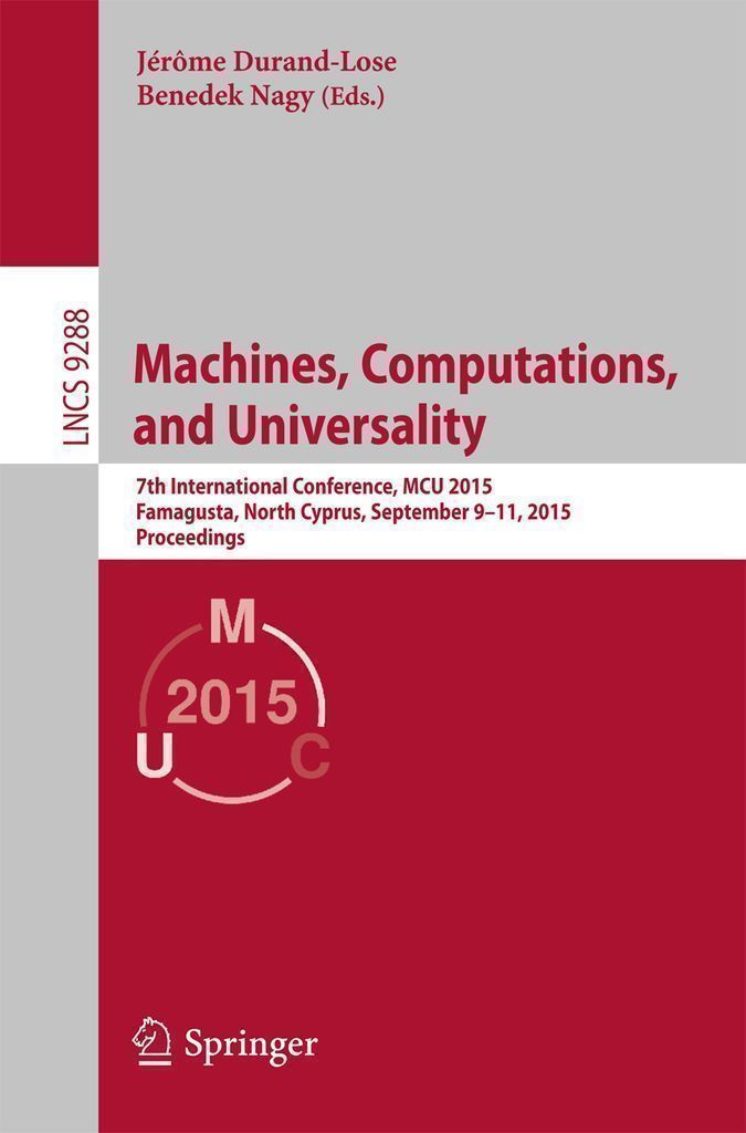 Cover image for Machines, Computations, and Universality