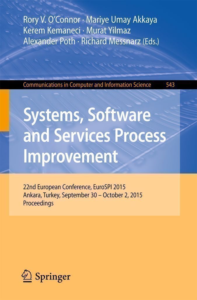 Cover image for Systems, Software and Services Process Improvement