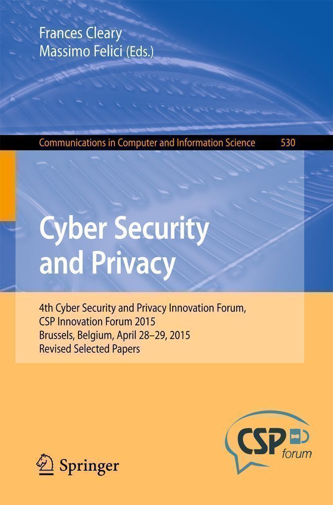 Cover image for Cyber Security and Privacy