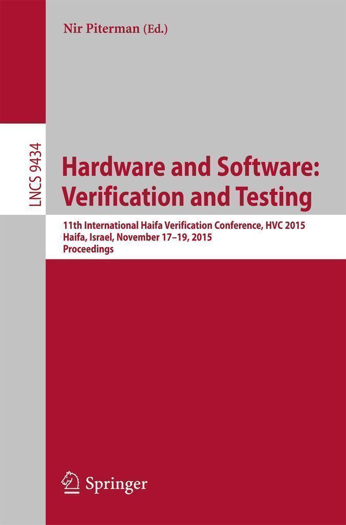 Cover image for Hardware and Software: Verification and Testing