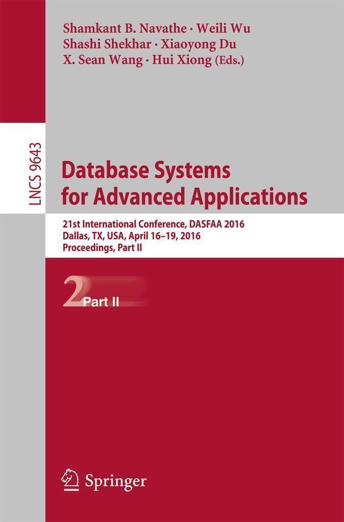 Cover image for Database Systems for Advanced Applications