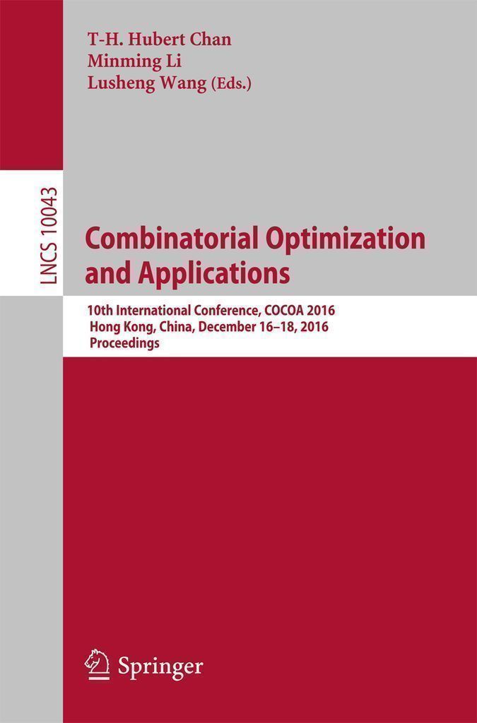 Cover image for Combinatorial Optimization and Applications