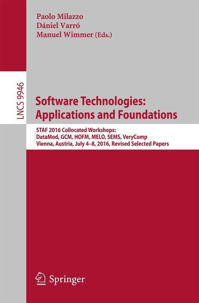 Cover image for Software Technologies: Applications and Foundations