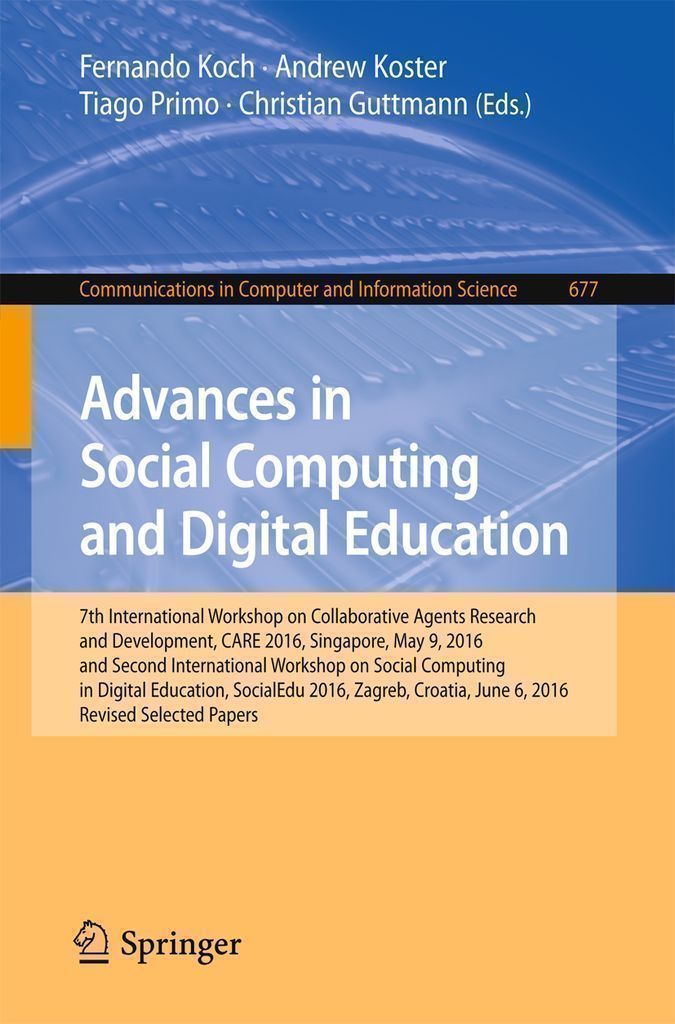 ISBN 9783319520391 product image for Advances in Social Computing and Digital Education | upcitemdb.com