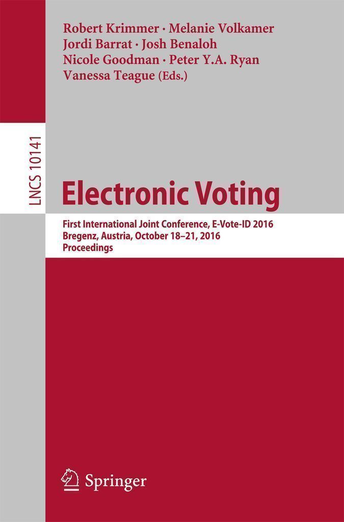 Cover image for Electronic Voting