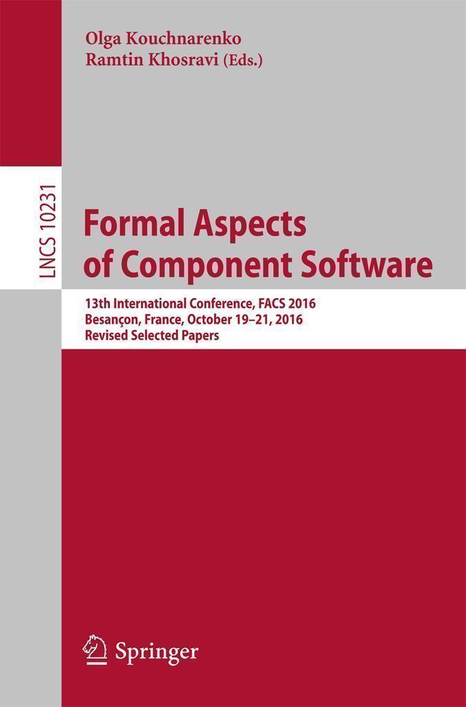 Cover image for Formal Aspects of Component Software