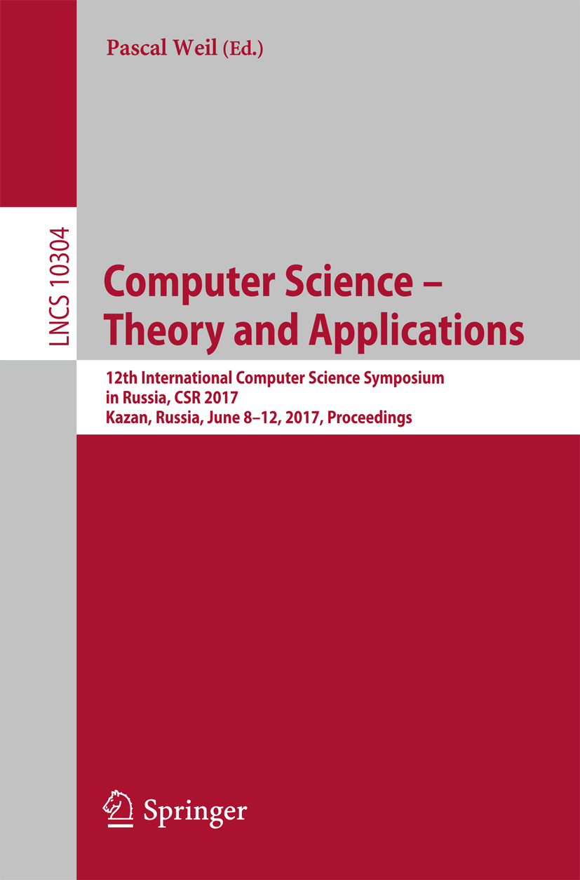 Cover image for Computer Science  Theory and Applications