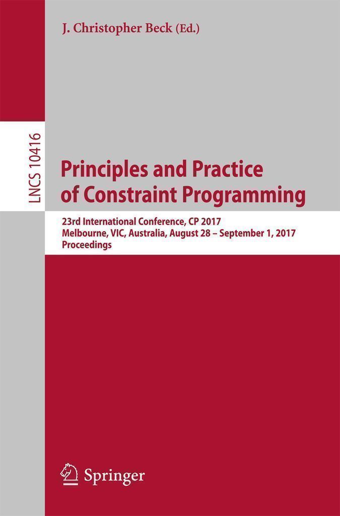 Cover image for Principles and Practice of Constraint Programming
