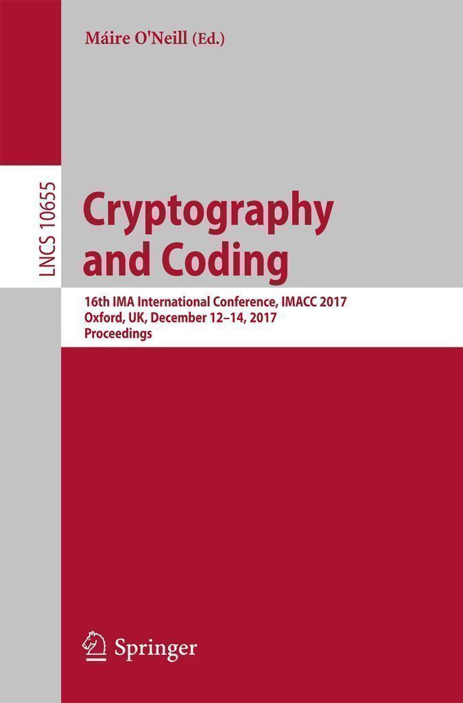 Cover image for Cryptography and Coding