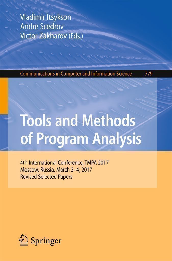 Cover image for Tools and Methods of Program Analysis