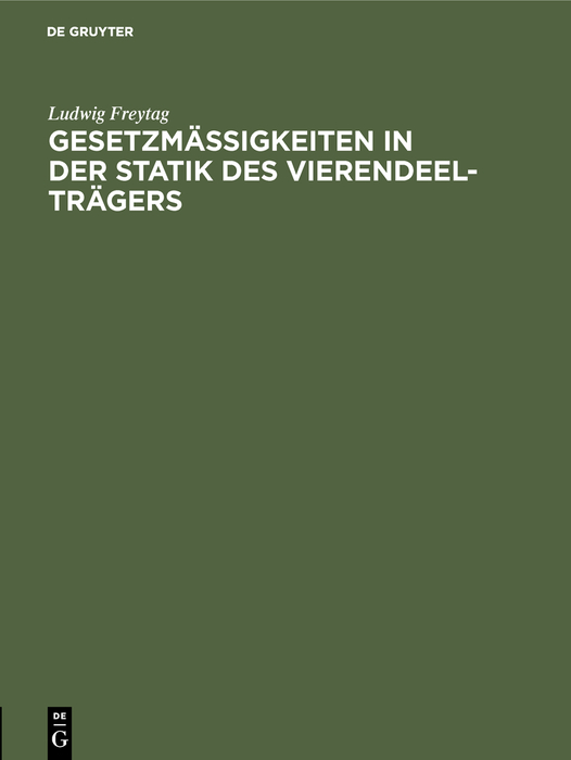 Cover image for Gesetzmaigkeiten in der Statik des Vierendeel-Tragers