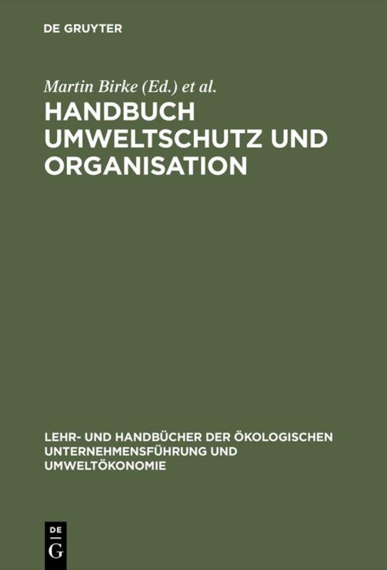 Cover image for Handbuch Umweltschutz und Organisation
