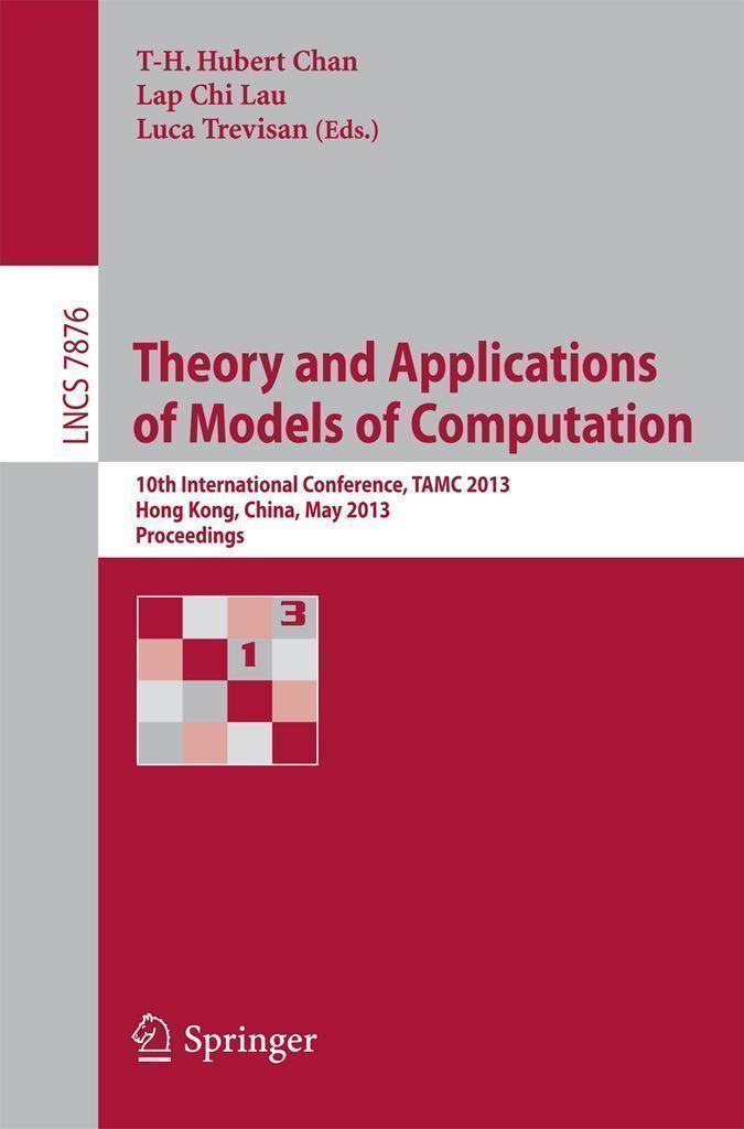 Cover image for Theory and Applications of Models of Computation