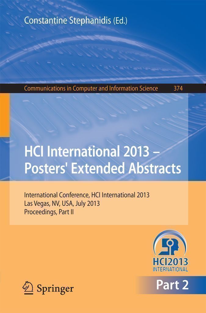 Cover image for HCI International 2013 - Posters' Extended Abstracts