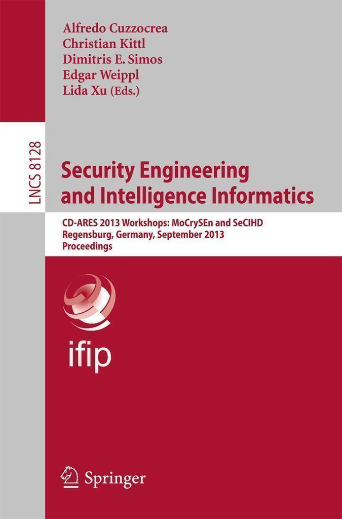 Cover image for Security Engineering and Intelligence Informatics