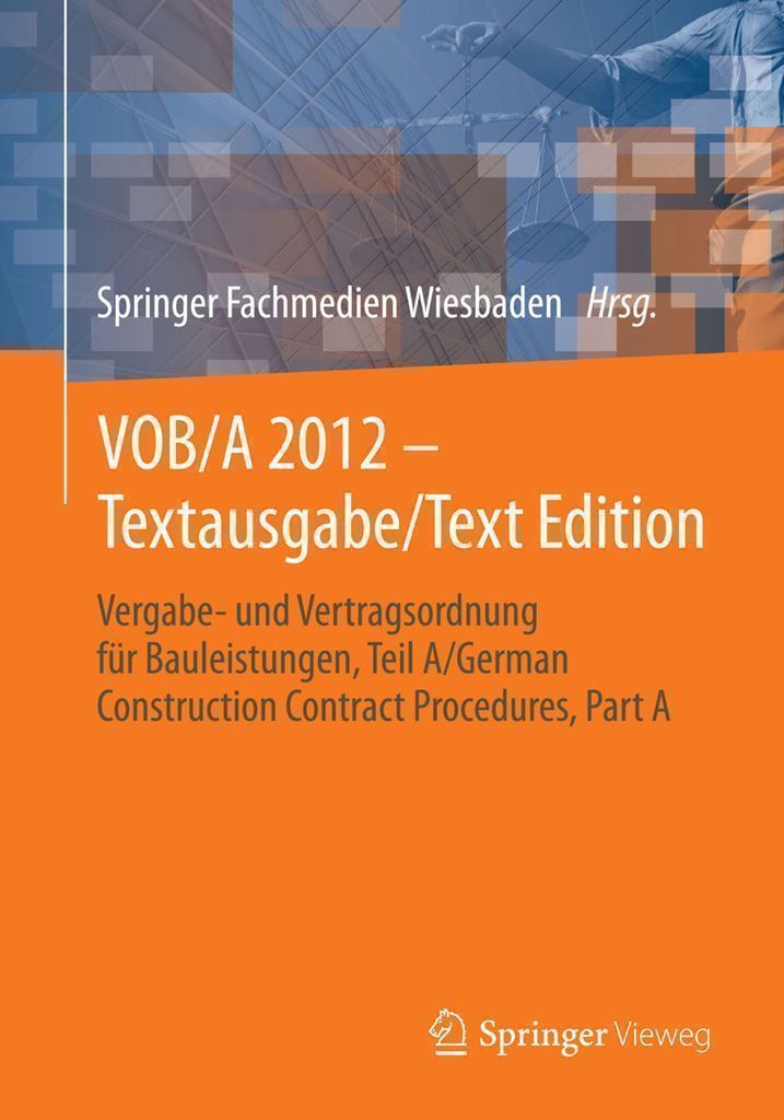 Cover image for VOB/A 2012 - Textausgabe/Text Edition