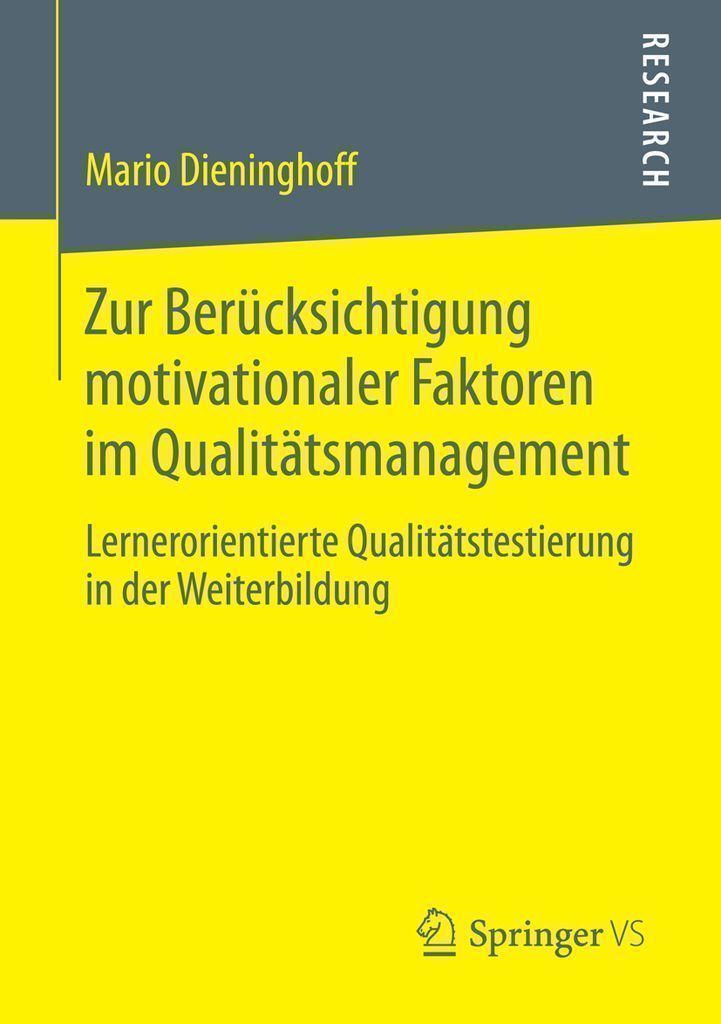 Cover image for Zur Berucksichtigung motivationaler Faktoren im Qualitatsmanagement