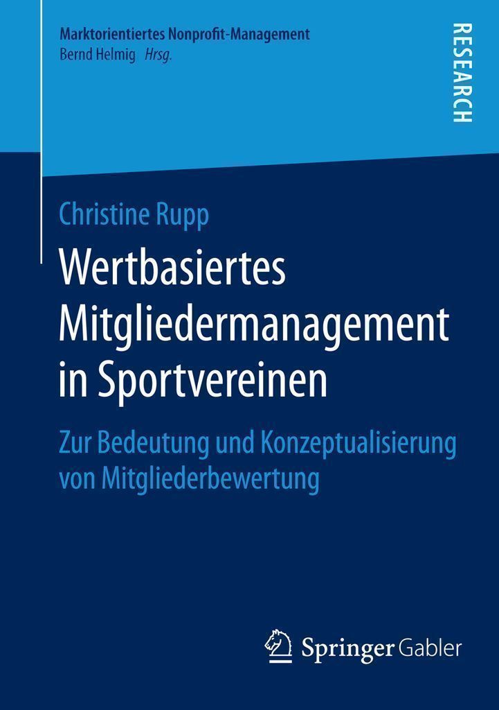ISBN 9783658108229 product image for Wertbasiertes Mitgliedermanagement in Sportvereinen | upcitemdb.com