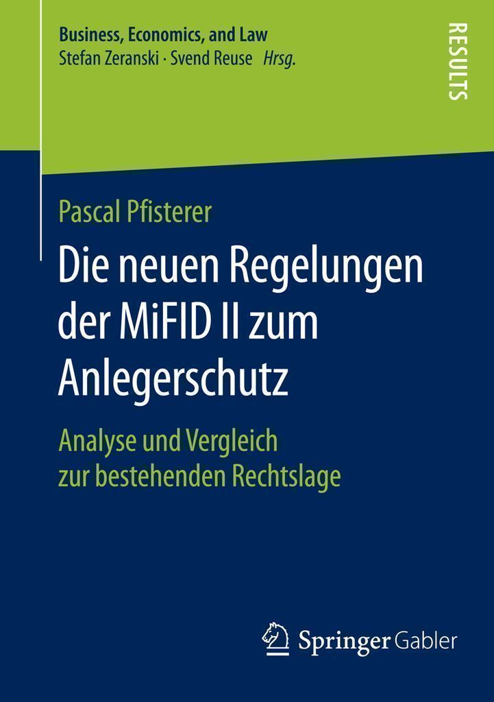 Cover image for Die neuen Regelungen der MiFID II zum Anlegerschutz