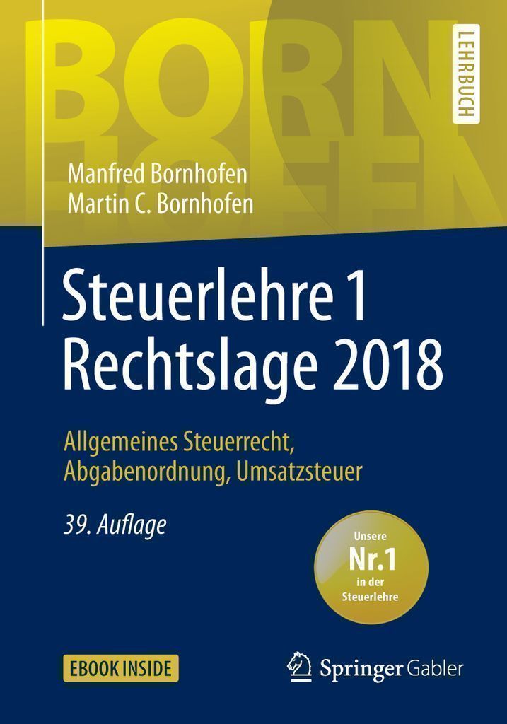 Cover image for Steuerlehre 1 Rechtslage 2018