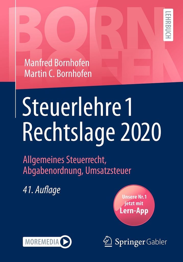 Cover image for Steuerlehre 1 Rechtslage 2020