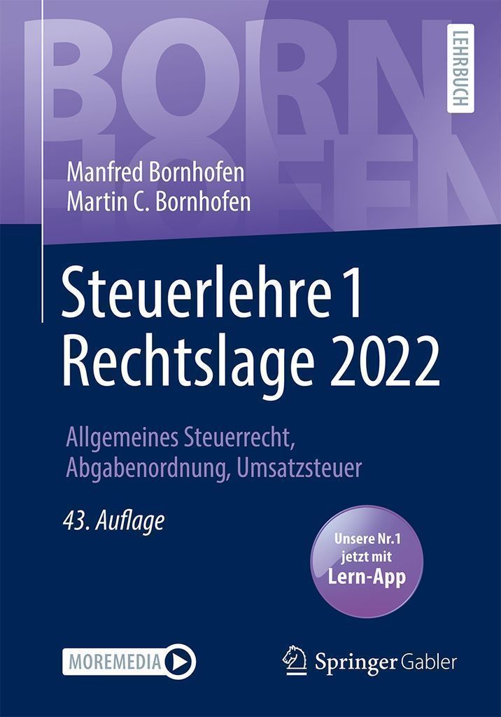 Cover image for Steuerlehre 1 Rechtslage 2022