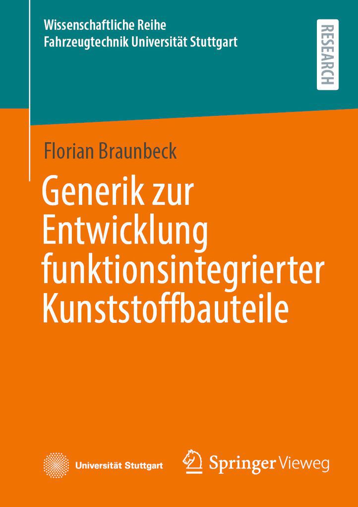 Cover image for Generik zur Entwicklung funktionsintegrierter Kunststoffbauteile