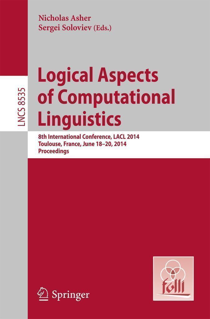 Cover image for Logical Aspects of Computational Linguistics