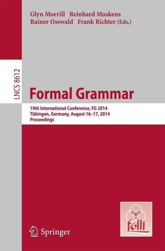 Cover image for Formal Grammar