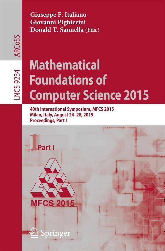 Cover image for Mathematical Foundations of Computer Science 2015