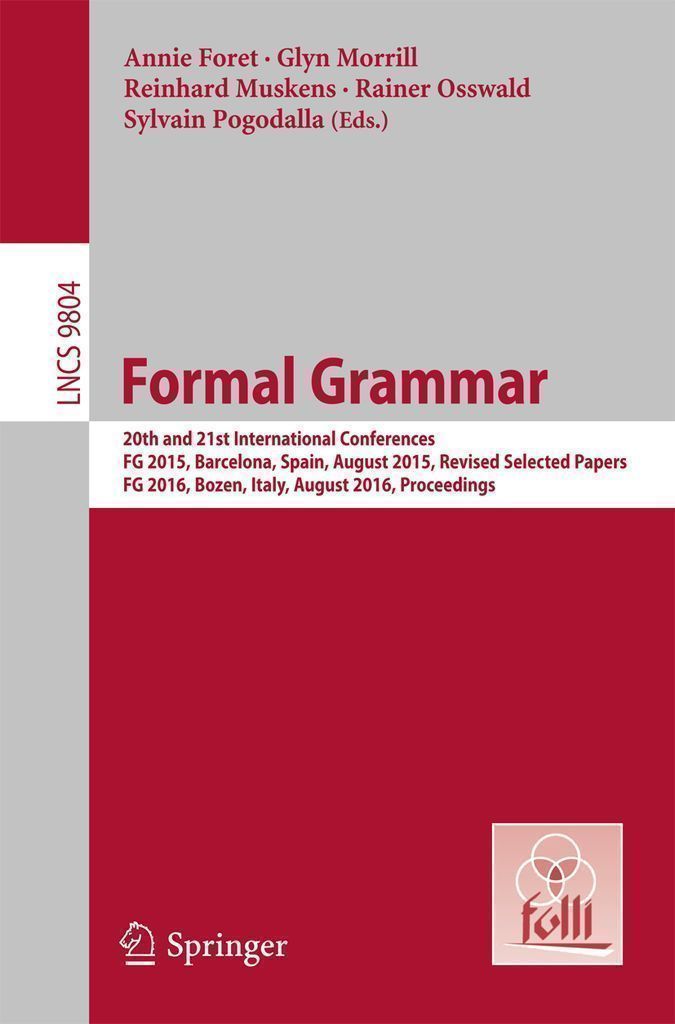 Cover image for Formal Grammar