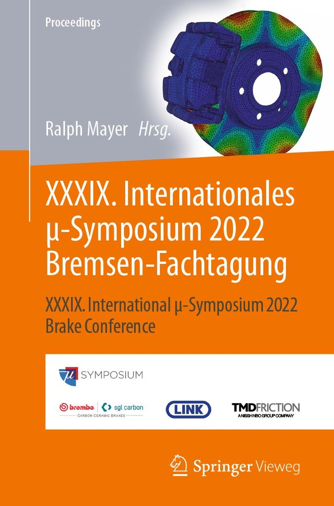 Cover image for XXXIX. Internationales -Symposium 2022 Bremsen-Fachtagung