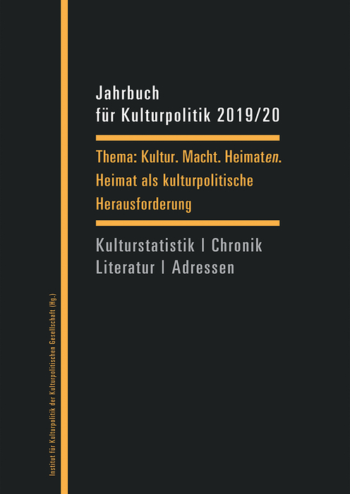 Cover image for Jahrbuch fur Kulturpolitik 2019/20