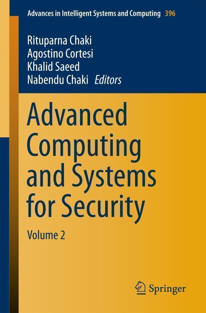 Cover image for Advanced Computing and Systems for Security