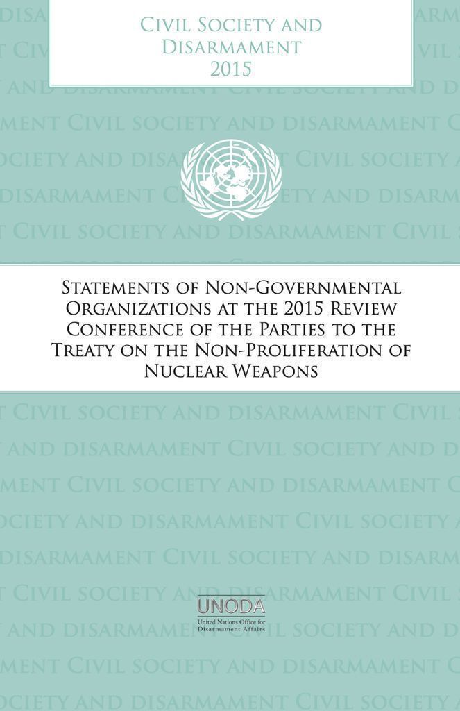 Cover image for Civil Society and Disarmament 2015