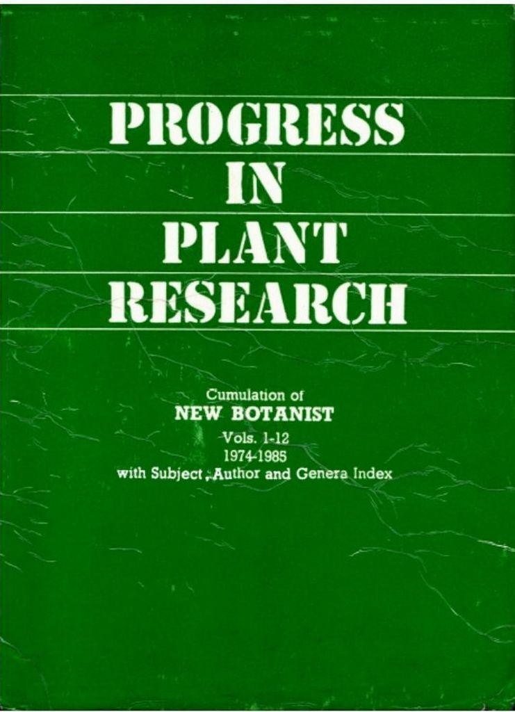 Cover image for Progress In Plant Research