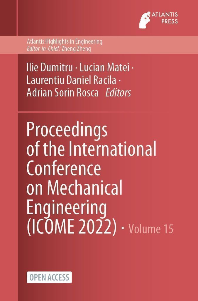 Cover image for Proceedings of the International Conference on Mechanical Engineering (ICOME 2022)