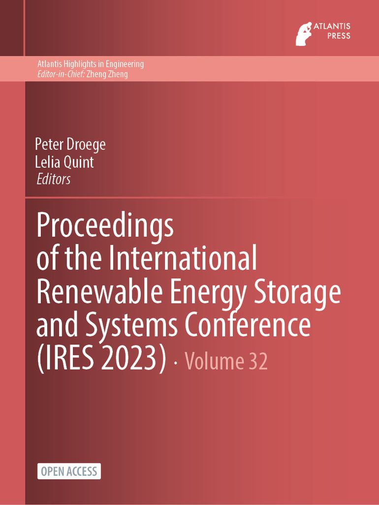 Cover image for Proceedings of the International Renewable Energy Storage and Systems Conference (IRES 2023)