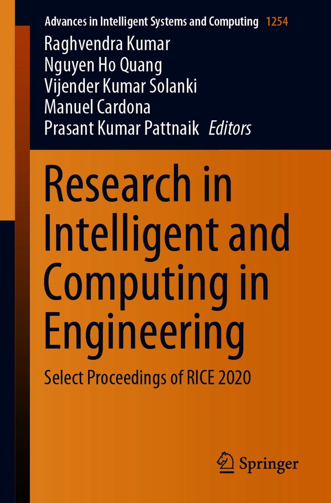 Cover image for Research in Intelligent and Computing in Engineering